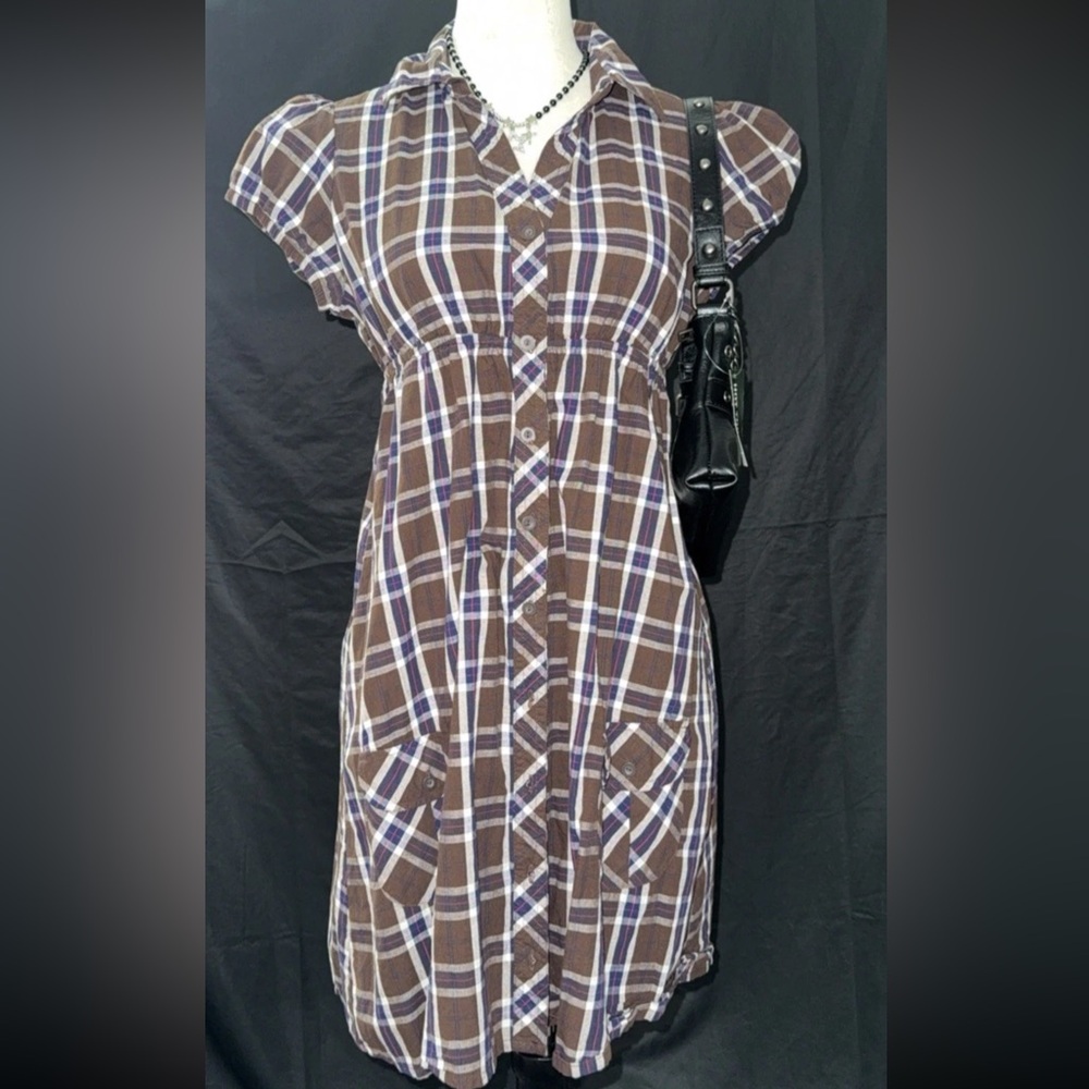 LEI Brown Plaid Midi Dress Taylor swift